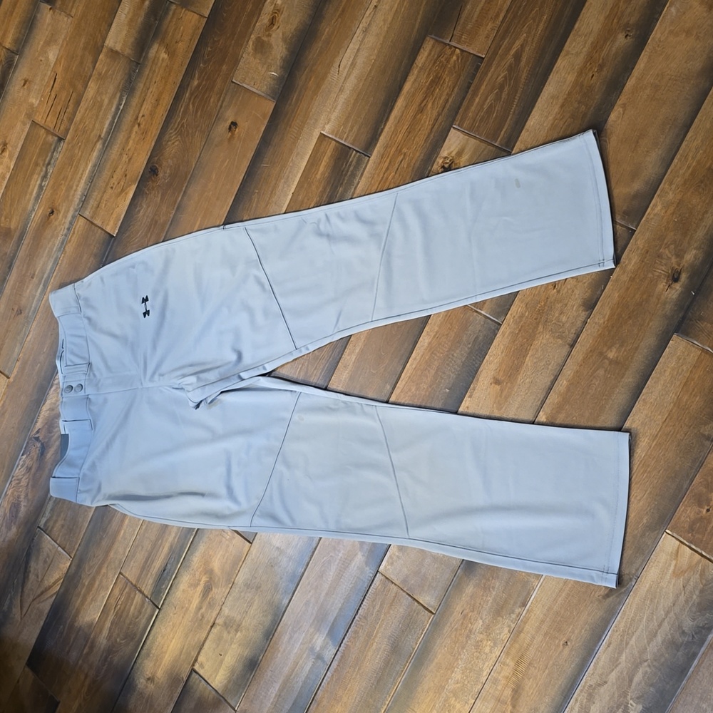 Men's LG Under Armour heat gear baseball pants gray